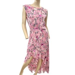 The Kooples- Pink Floral Paisley High Low Dress- 2